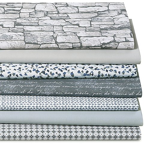 Patchwork- und Quiltpaket "Stonegrey", grau/weiß von buttinette