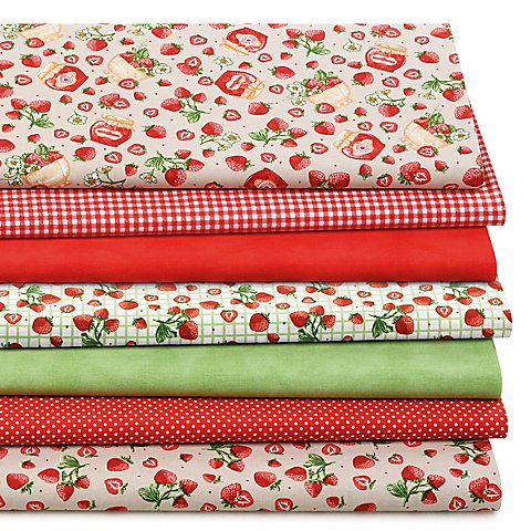 Patchwork- und Quiltpaket "Strawberry Farmhouse", rot-color von buttinette