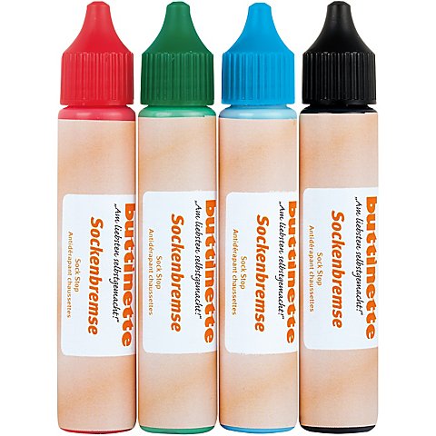 Sockenbremsen "Grundfarben", 4x 30 ml von buttinette