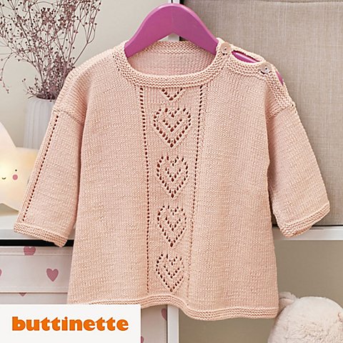 Strickanleitung – Babypullover aus Woll Butt Baby von buttinette