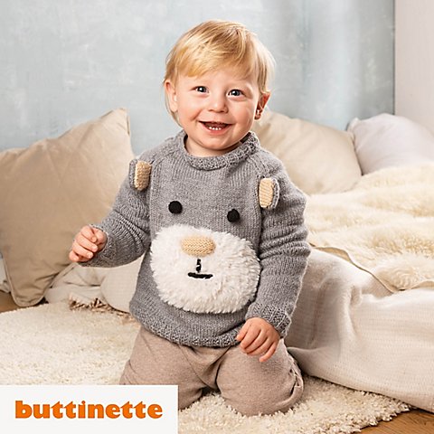 Strickanleitung – Babypullover aus Woll Butt Venia von buttinette