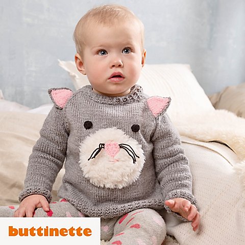 Strickanleitung – Babypullover aus Woll Butt Venia von buttinette