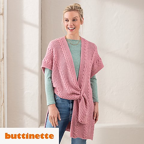 Strickanleitung - Cape aus Woll Butt Versailles von buttinette