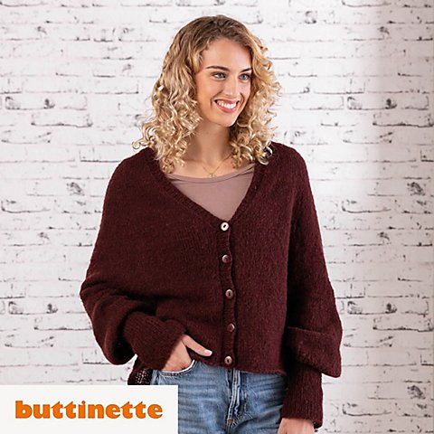 Strickanleitung – Cardigan aus Woll Butt Primo Amira von buttinette