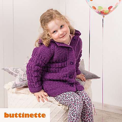 Strickanleitung – Jacke aus Woll Butt Heidi von buttinette