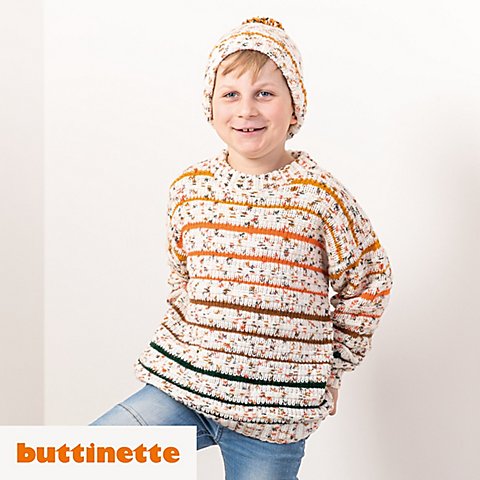 Strickanleitung - Jungenpullover aus Woll Butt Versailles von buttinette