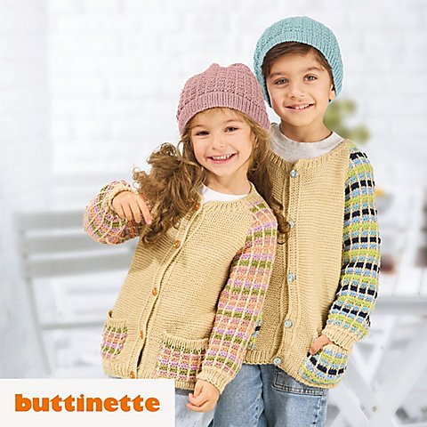 Strickanleitung - Kinderjacke aus Woll Butt Mirco von buttinette