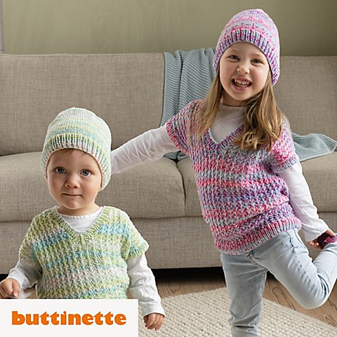 Strickanleitung – Kindermütze aus Woll Butt Venia von buttinette