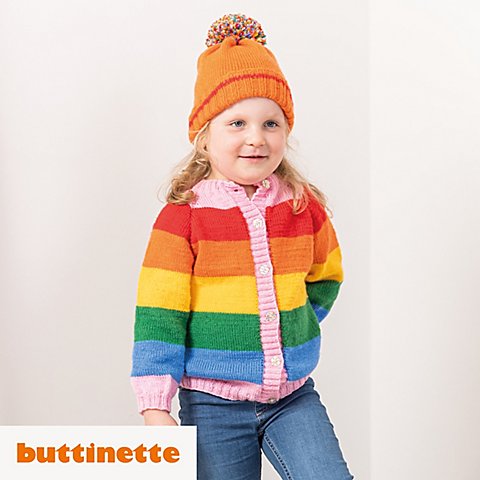 Strickanleitung - Mädchenjacke aus Woll Butt Versailles von buttinette