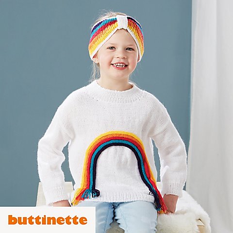 Strickanleitung – Mädchenpullover aus Woll Butt Versailles von buttinette