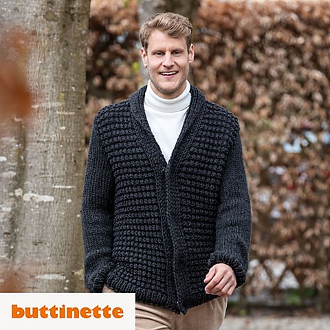 Strickanleitung – Outdoor-Jacke aus Woll Butt Versailles Big von buttinette