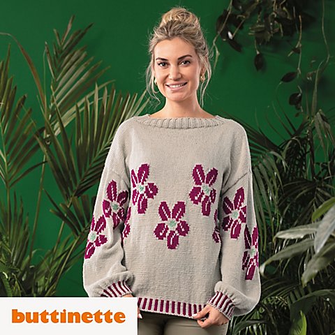 Strickanleitung – Oversized Pullover aus Woll Butt Mirco von buttinette