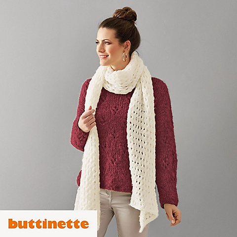 Strickanleitung - Schal & Pullover aus Woll Butt Primo Melissa von buttinette