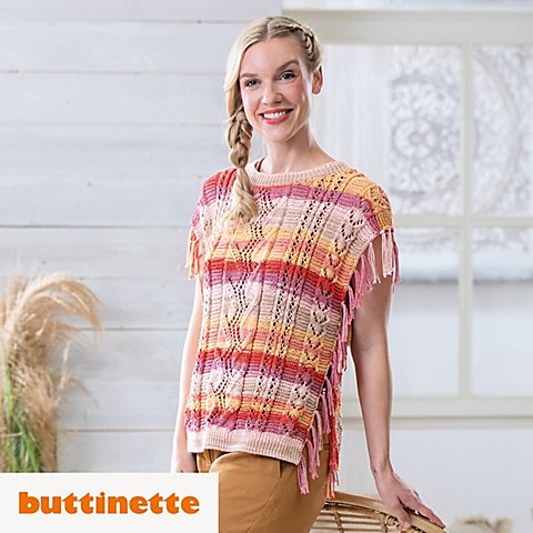 Strickanleitung - Shirt aus Woll Butt Primo Merino Cotton von buttinette