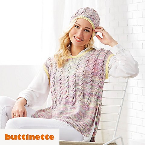 Strickanleitung – Slipover aus Woll Butt Primo Madeleine von buttinette