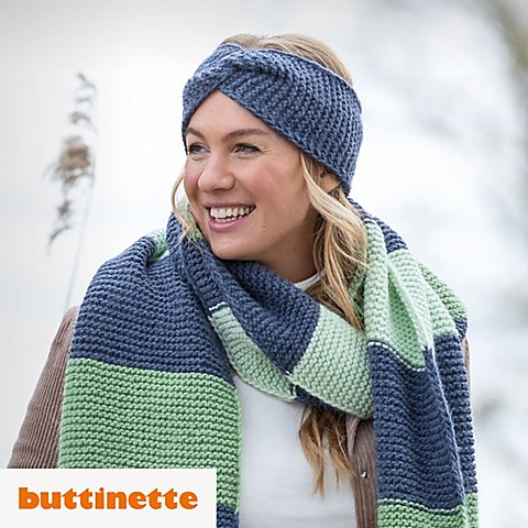 Strickanleitung – Stirnband aus Woll Butt Fabiola von buttinette