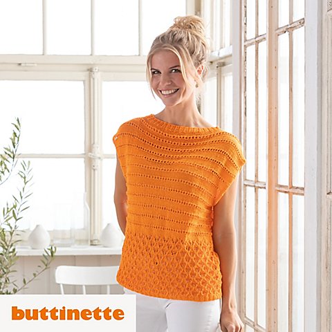 Strickanleitung - Top aus Woll Butt Ellie von buttinette