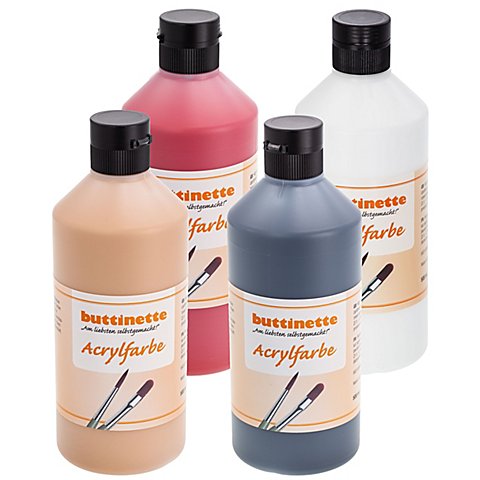 buttinette Acrylfarbe in verschiedenen Farbtönen, 500 ml von buttinette