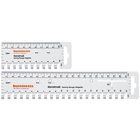 buttinette Handmaß im 2er Set, in cm-Einheit, Länge: 12–23 cm von buttinette