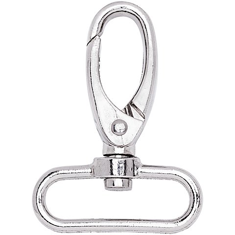 buttinette Karabinerhaken, silber, für 40 mm breite Bänder, Inhalt: 2 Stück von buttinette