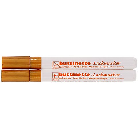 buttinette Lackmarker, gold, 2 Stifte von buttinette