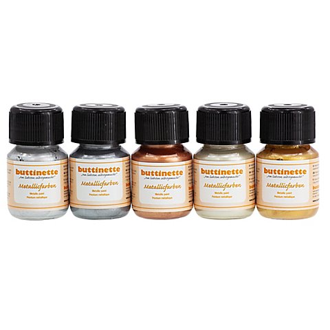 buttinette Metallicfarben "Klassisch", 5x 30 ml von buttinette