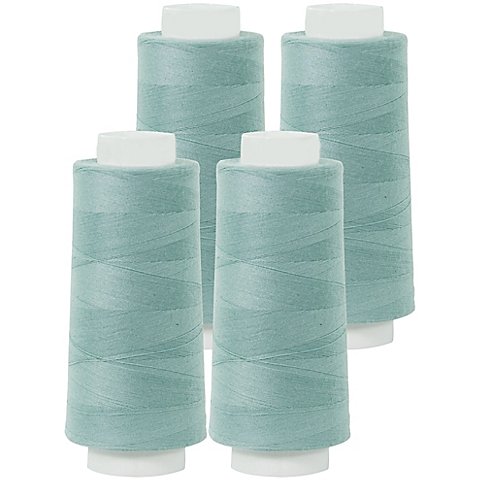 buttinette Overlockgarn im 4er-Pack, Stärke 120, 2500m-Spule, mint von buttinette