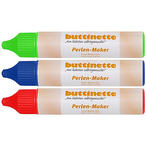 buttinette Perlen-Maker "Grundfarben" 3x 30 ml von buttinette