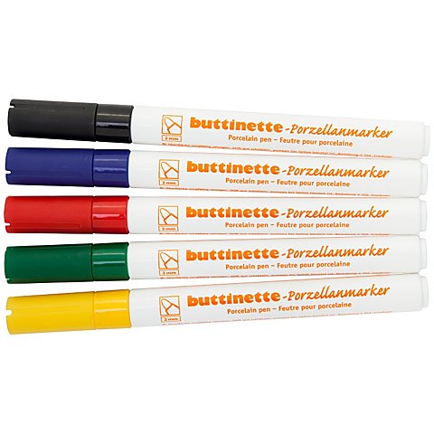 buttinette Porzellanmarker, 5 Stifte von buttinette