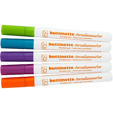 buttinette Porzellanmarker "Trend", 5 Stifte von buttinette