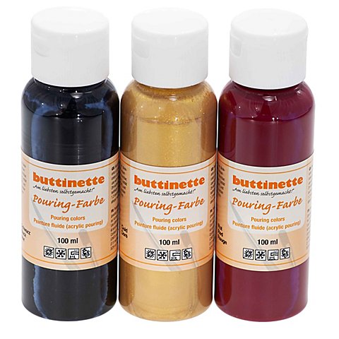 buttinette Pouring-Farben "Klassisch", 3x 100 ml von buttinette