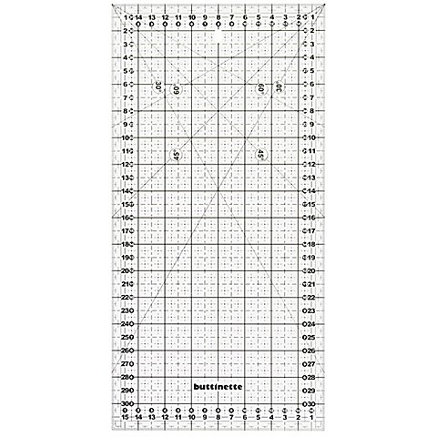 buttinette Rollschneider-Lineal, in cm-Einheit, Größe: 16 x 32 cm von buttinette