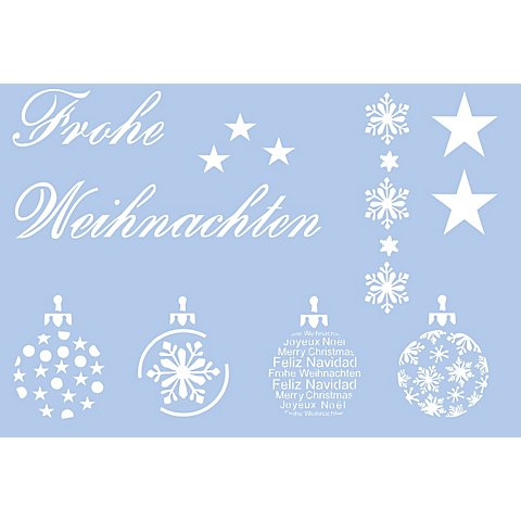 buttinette Schablone "Weihnachtsmotive", 29,5 x 20 cm von buttinette