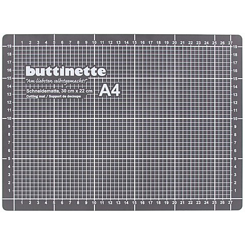 buttinette Schneidematte, 30 x 22 cm, grau von buttinette