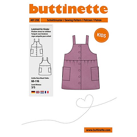 buttinette Schnitt "Latzkleid" für Kinder von buttinette