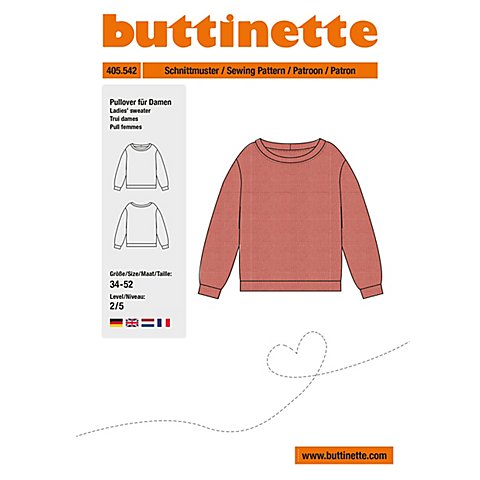 buttinette Schnitt "Pullover" für Damen von buttinette