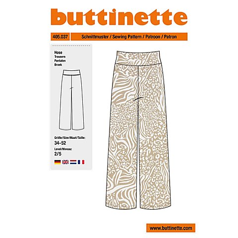 buttinette Schnitt "Sommerhose" für Damen von buttinette