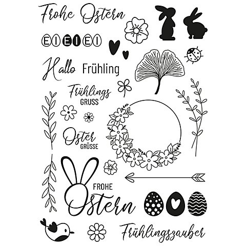 buttinette Silikonstempel "Ostern & Frühjahr" von buttinette