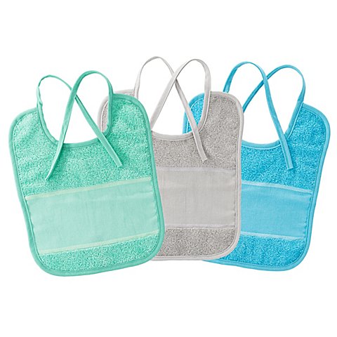 buttinette Sticklätzchen 3er-Pack, aqua, grau, türkis von buttinette