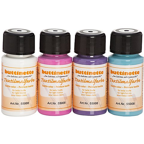 buttinette Stoffmalfarben "Trend", 4x 50 ml von buttinette