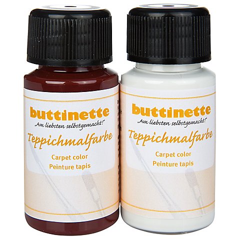 buttinette Teppichmalfarben in verschiedenen Farbkombinationen, 2x 50 ml von buttinette