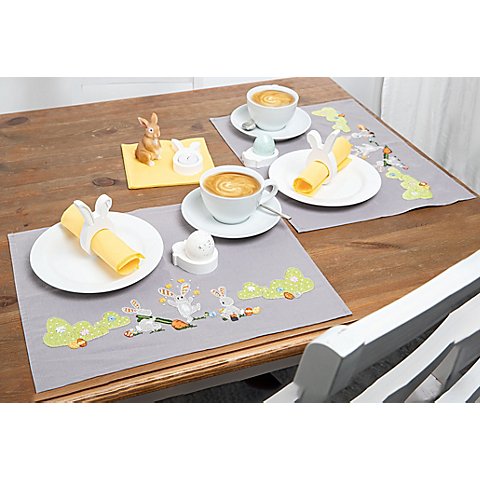 buttinette Tischsets "Little Bunnys", 2er-Set von buttinette