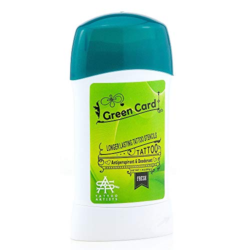 TATTOOCHEST - Tattoo Transfer Creme - Green Card Gel Pen Speed Stick Tattoo Haut Lösung Green Card Seife, Gel, Stencil Stift - Regular Deodorant 8 Oz (60 g) Great Clean Sent NOWOŚĆ von by Tattoochest