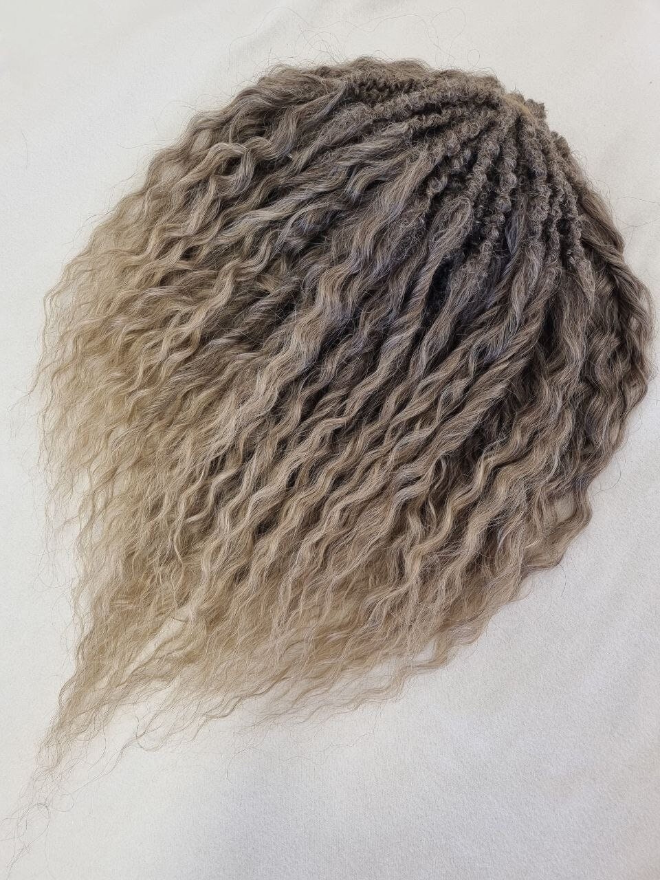 Push Up Curls Lockige Gehäkelte Kalte Braune Ombre Dreads von byBraid