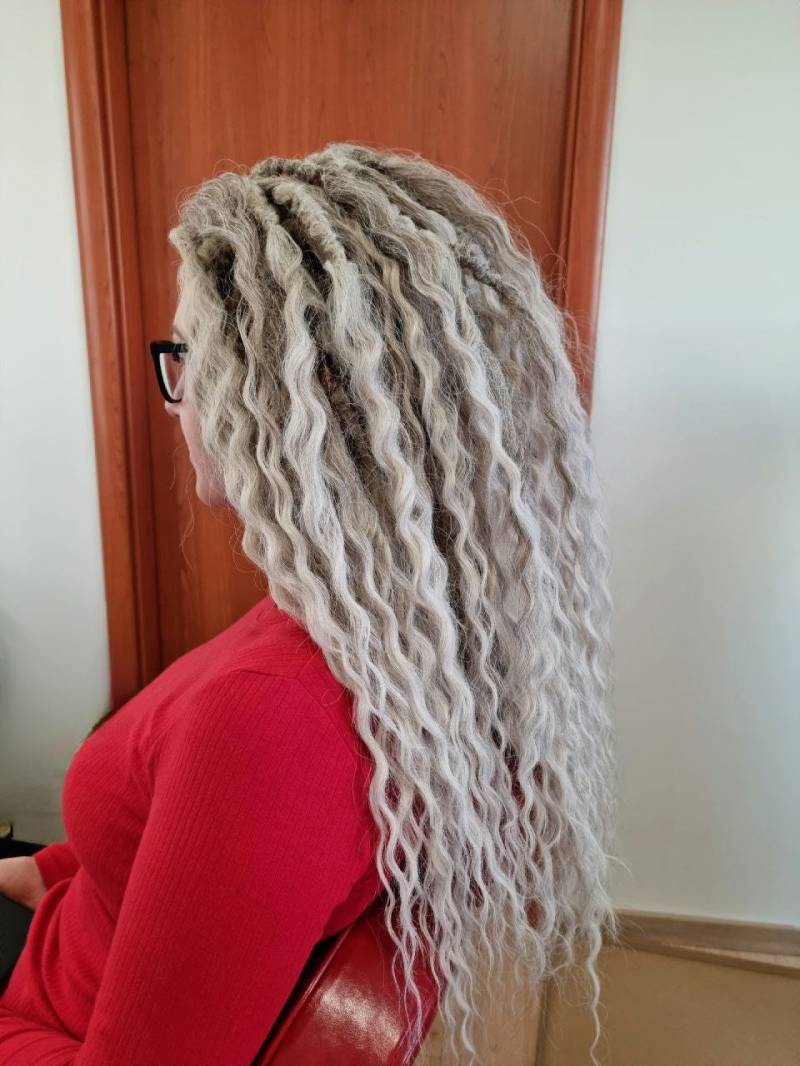 Push Up Curls Lockige Gehäkelte Offene Blonde Dreads von byBraid