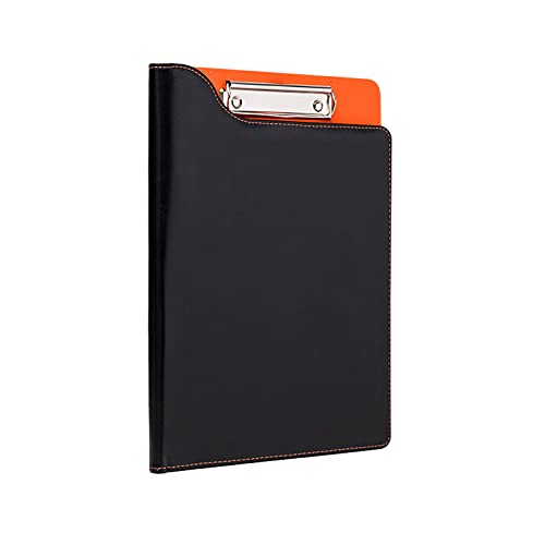 caihuashopping klemmbrettmappe A4 Multifunktionsordner Business Meeting Clipboard Multi-Color Signing Book Leder Binder für Büro, Schule, Business Klemmbrett-Mappe (Color : Orange) von caihuashopping