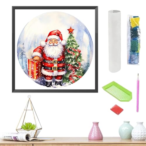 caits Weihnachts-Kunst-Set mit Kristall-Strasssteinen | Bastelset mit Weihnachts-Strasssteinen | Diamantmalerei-Kits von caits