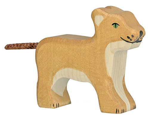 Löwe klein Safari Holzfigur Holzspielzeug von Holztiger mit Palandi® Sticker von cama24com