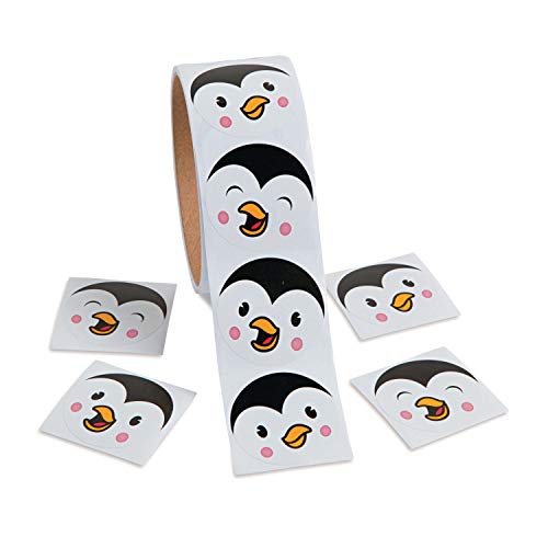 Lustige Pinguin Gesichter Aufkleber Sticker 100 Stück Mitgebsel Weihnachten mit Palandi® Sticker von cama24com