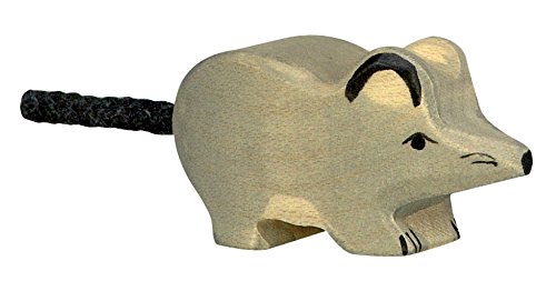 cama24com Maus Bauernhof Holzfigur Holzspielzeug von Holztiger mit Palandi® Sticker von cama24com